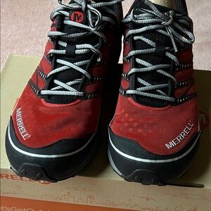 Merrell Red and Black Trail Shoes